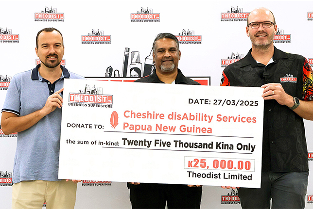 Theodist Ltd Reaffirms Ongoing Support with K25,000 Donation to Cheshire disAbility Services